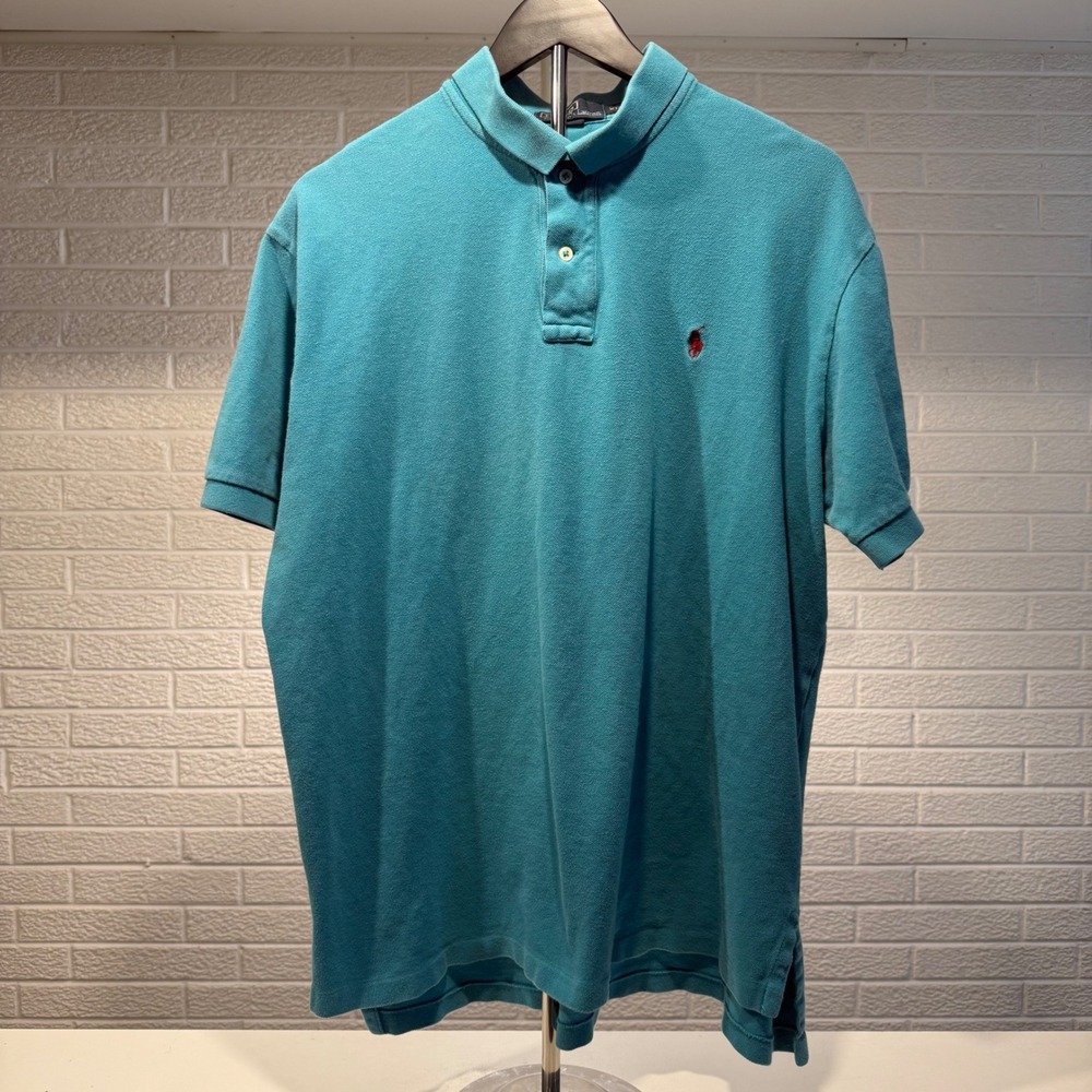 Polo Ralph Lauren Men's Teal Classic Fit Polo Shirt Embroidered Pony XL